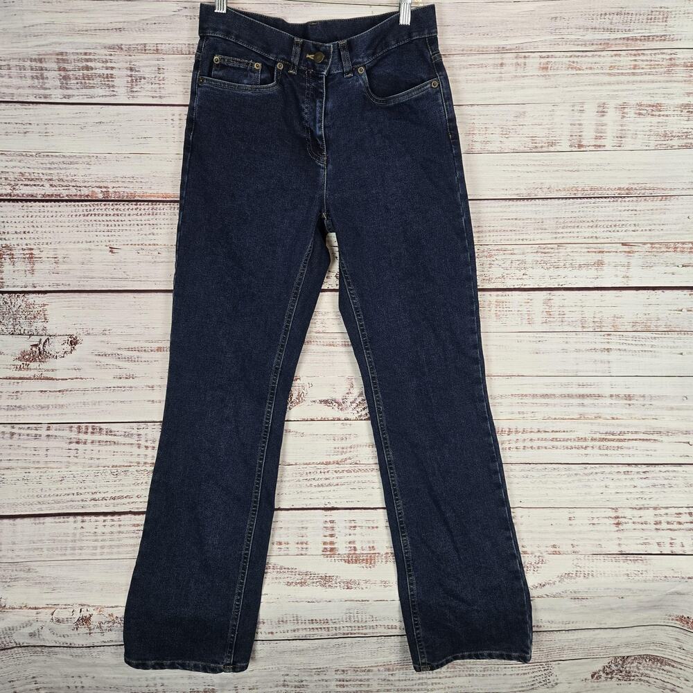 Vintage Casual Corner Jeans Women Sz 4 Stretch Bootcut High Rise Denim Dark Wash
